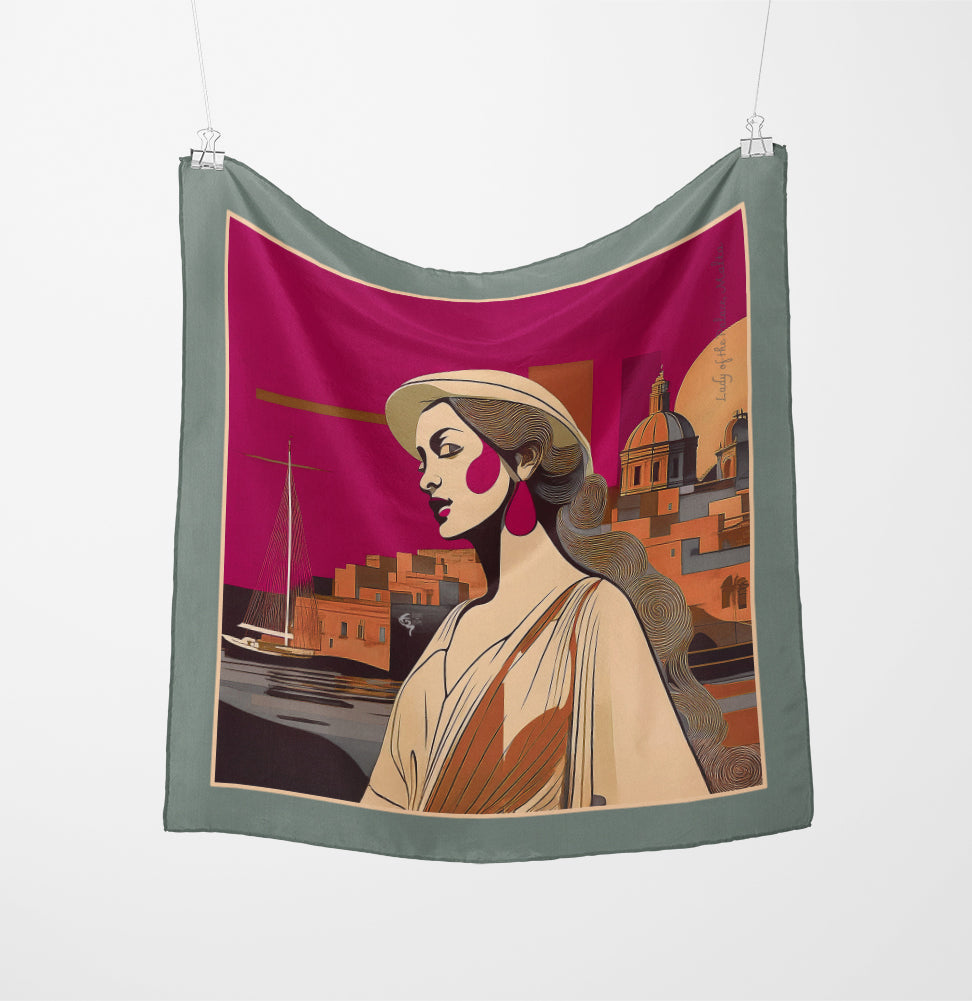 Lady of the Palace silk Scarf - Franka