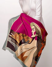 Load image into Gallery viewer, Lady of the Palace silk Scarf - Franka
